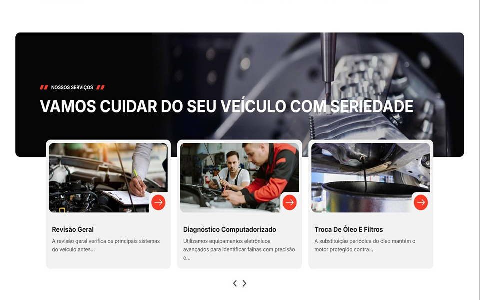 Clinycar: carrossel de serviços